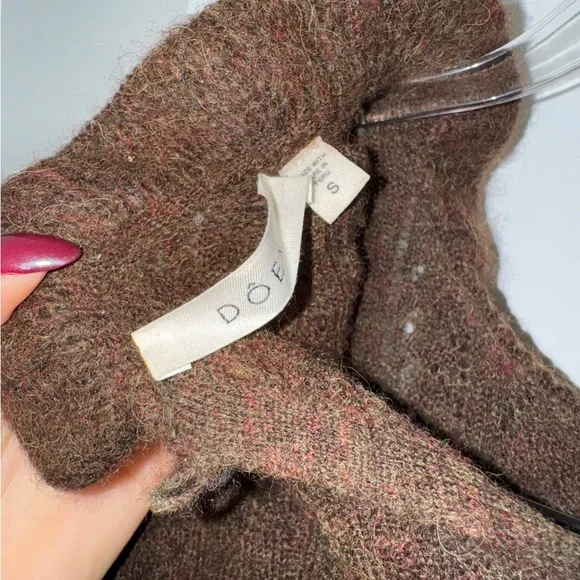 Doen Estella ruffled pointelle knit alpaca blend midi dress - Picture 7 of 9